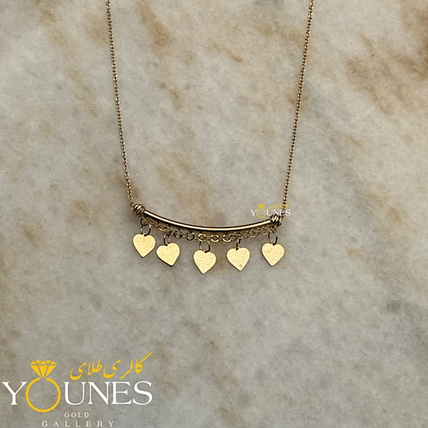 گردنبند قلب و البرنادو طلا